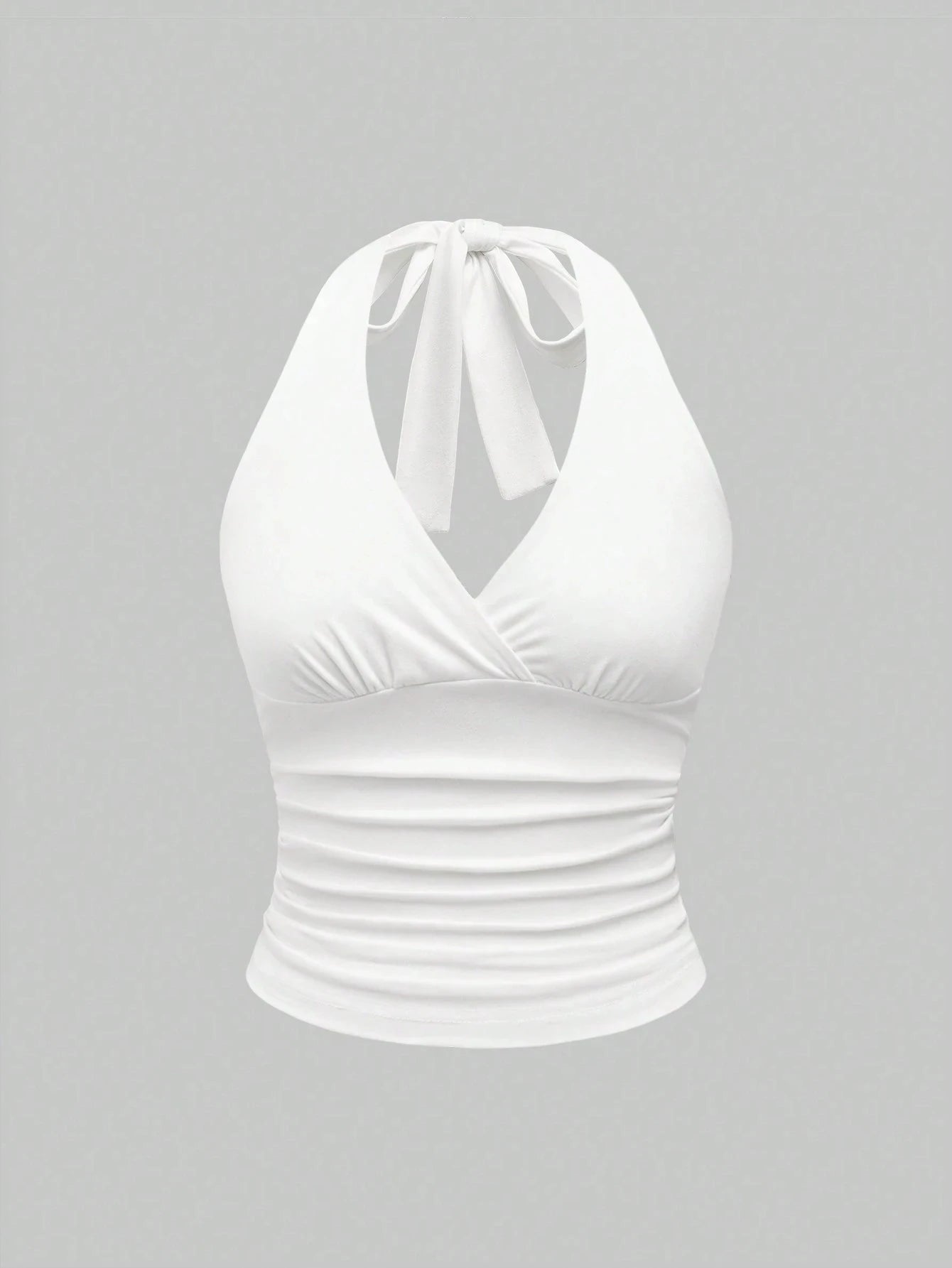 Backless Halter Crop Top